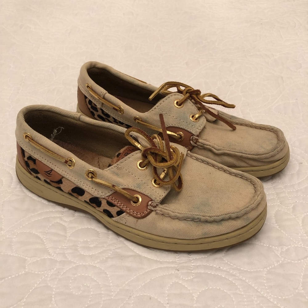 SPERRY Light Jean/Cheetah Boat Shoes